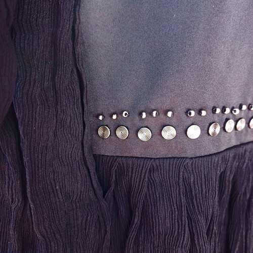 Silk blouse new with metallic details, size 44