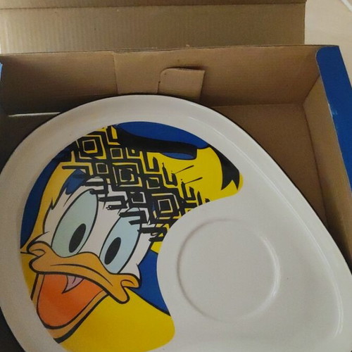 Disney That's Donald! vintage snack cup and plate set
