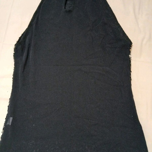 Evening black sleeveless top with sequins and beads new
