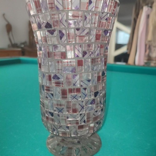 Mosaic Vase like new, decorative for home or office