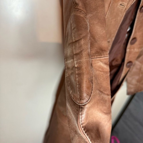 Vintage leather coat 100% genuine leather used, Medium, Inditex