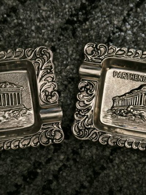 Σετ ανάγλυφα τασάκια με απεικόνιση Παρθενώνα σαν καινούργιο, δεκαετίας 70