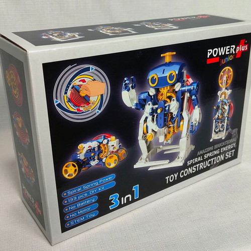 POWERplus SpiralToy STEM 3 in 1 New Toy Construction Set with Spiral Spring