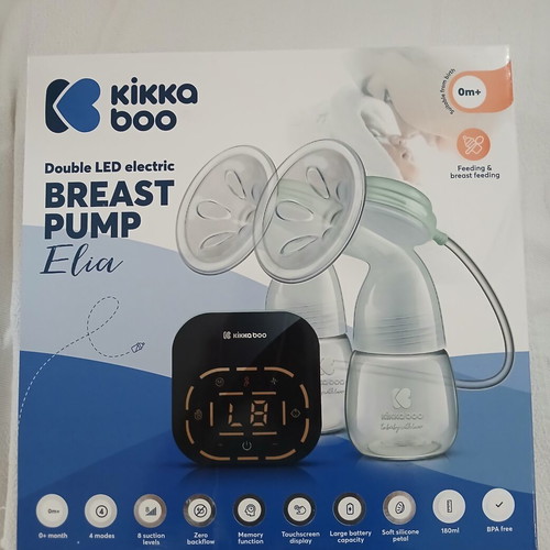 Kikka Boo Elia Double Electric Breast Pump like new, battery and power