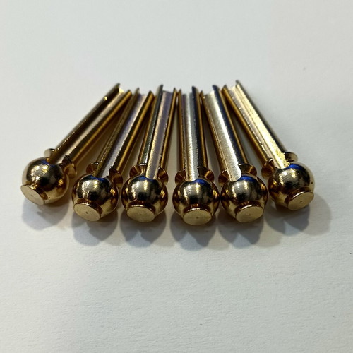 Brass Bridge Pins for Acoustic Guitar, set of 6