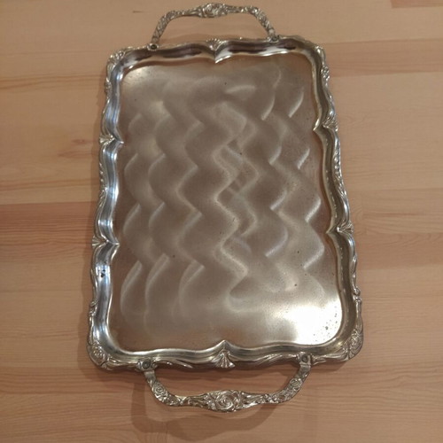 Vintage Twin Bird serving tray used with embossed designs