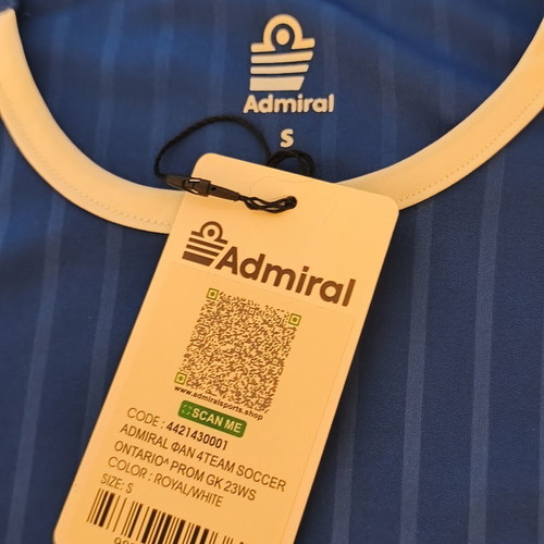 Admiral Men's Football Shirt Small New Blue