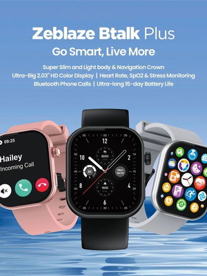 ZEBLAZE Btalk Plus smartwatch καινούργιο με οθόνη 2,03'' IPS