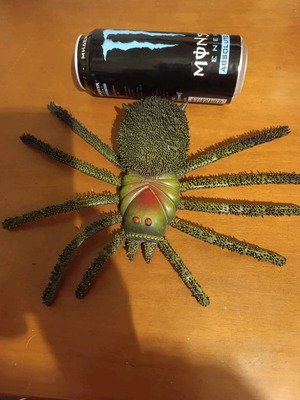 Plastic large spider like new, green