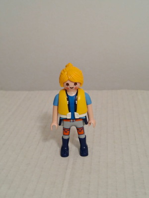 Playmobil female figure with life jacket used