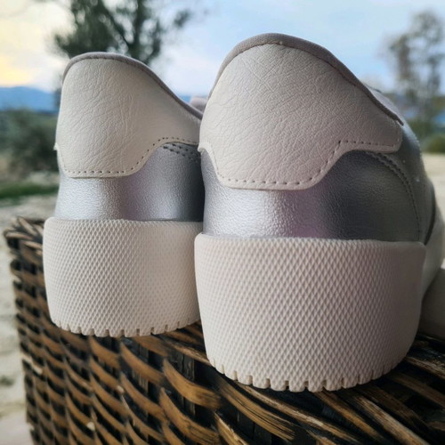 Zara sneakers new, silver with white sole, size 39