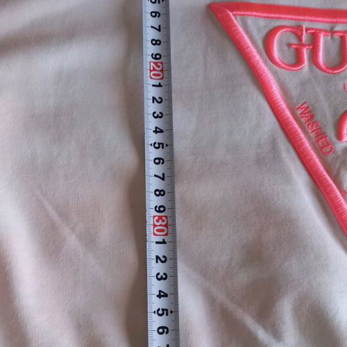 Crop sweatshirt Guess like new, white and pink, size S