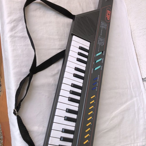 Vintage RJP keytar monophonic electronic keyboard with shoulder strap