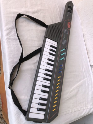 Vintage RJP keytar monophonic electronic keyboard with shoulder strap