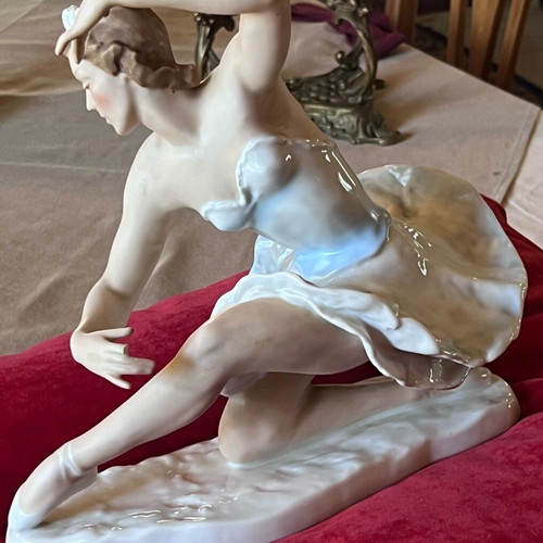 Φιγούρα μπαλαρίνας vintage Rosenthal μεταχειρισμένη, σχεδιασμένη από Lore Friedrich-Gronau 1930s