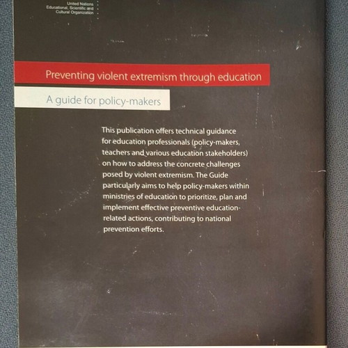Preventing violent extremism through education book new, English