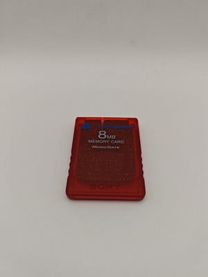 Sony PlayStation 2 Memory Card, clear red