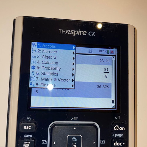 Texas Instruments TI Nspire CX scientific graphics calculator used