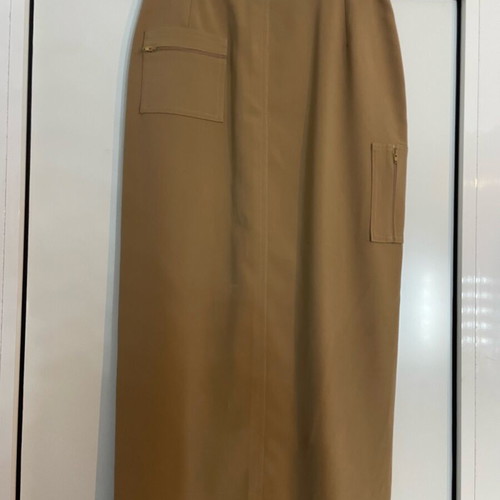Midi skirt like new, beige, size M with pockets and zipper