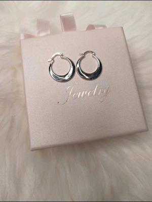Silver-plated hoop earrings new, 2.5 cm diameter
