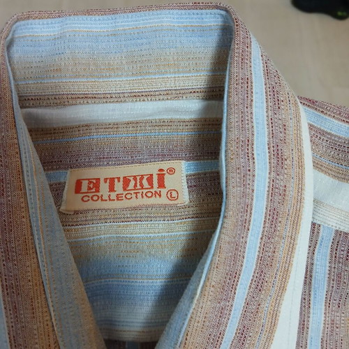 Long-sleeve shirt brown and beige, like new, size L