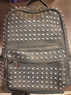 Black backpack with studs like new