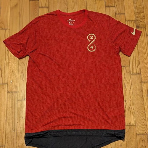Nike Kobe Mamba 24 Men's Basketball Dri-FIT Tee XL, red and gold