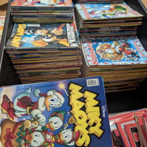 Comic collection used with Mickey Mouse, Donald, Lucky Luke, Asterix