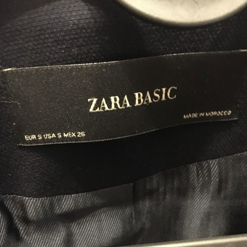 Zara women's blue navy jacket with zipper like new, size S