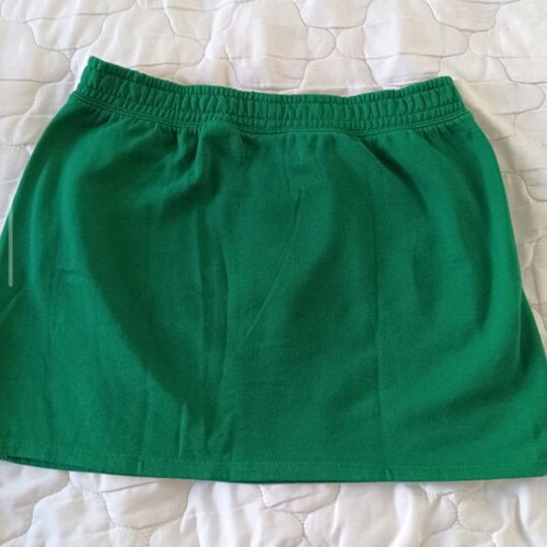 H&M Mini Skirt Medium Green Like New, Fleece with Pockets