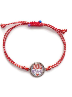 Martaki Dog Mom bracelet stainless steel and glass, new