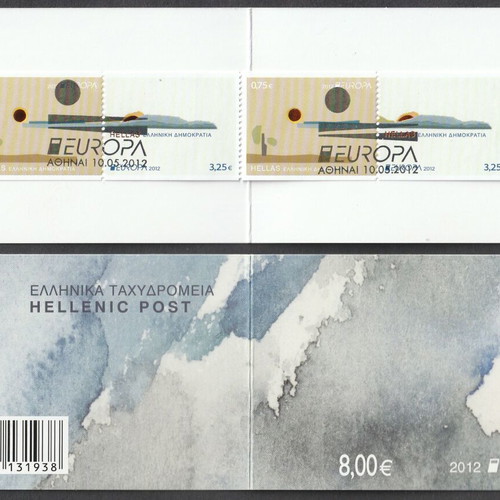 Ellas 2012 Europa CEPT stamp booklet with first day cancellation new