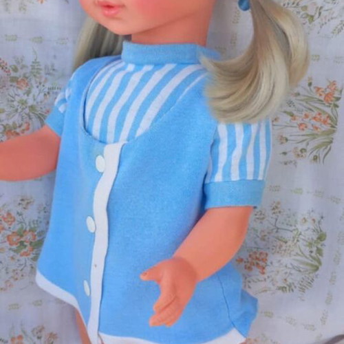 Vintage Zapf doll 56 cm like new, mechanical, 70s