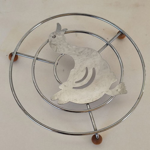 Stainless steel kitchen rack like new with duck design