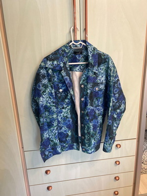Thelma Denim Jacket Iraida One Size Like New Blue Turquoise