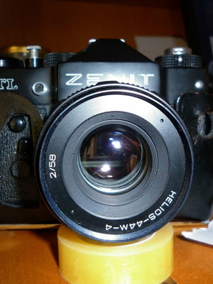 Zenit TTL Helios-44M-4 camera used with case