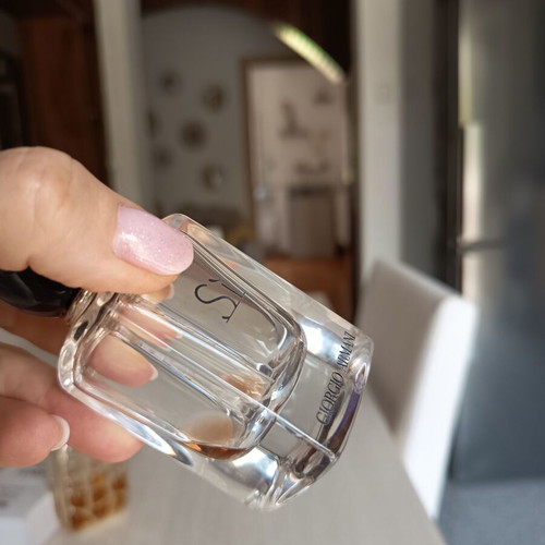 Giorgio Armani Si perfume bottle used, empty with about 2ml