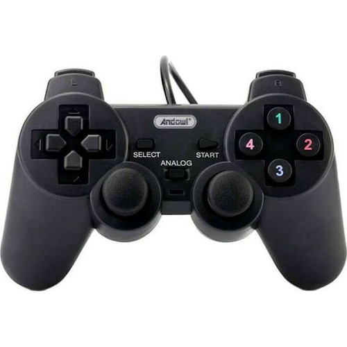 Wired gamepad for PC, PS3, PS4 new, black