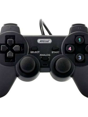 Wired gamepad for PC, PS3, PS4 new, black