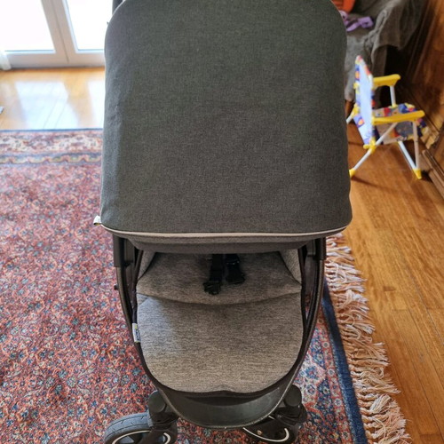 Hauck 3-in-1 stroller system like new, gray-black