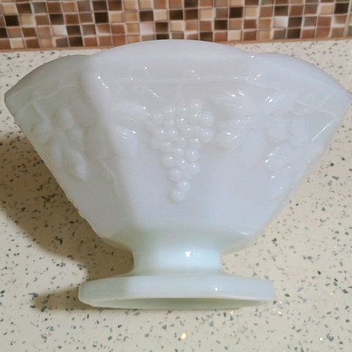 Opaline fruit bowl vintage, large, used