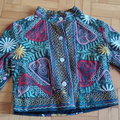 Women's multicolored embroidered jacket