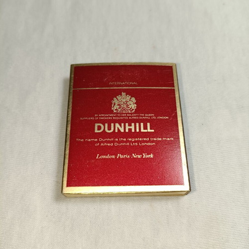 Dunhill rare matchbox shaped like cigarette pack, unused