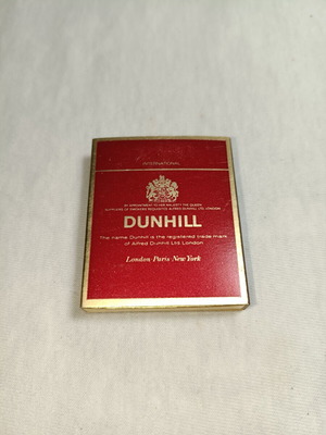 Dunhill rare matchbox shaped like cigarette pack, unused