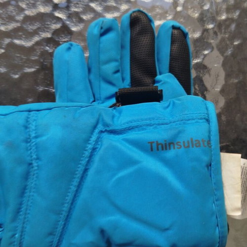 McKinley winter kids gloves, size 5, black and blue