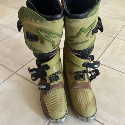 Alpinestars Tech 3 Motocross Boots olive/brown size US 12 like new