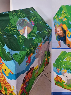 Children's Play Tent With Impressive Jungle Theme Used