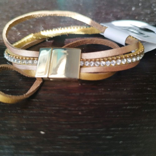 Bracelet cuff new in brown and gold shades