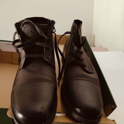 Lasocki men's leather ankle boots new, brown, size 41