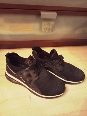Men's safety work shoes used, waterproof black, size 42